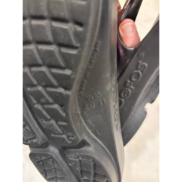 OOFOS OOlala Luxe Recovery Sandals Women’s W7 Solstice Iridescent Flip Flops - Picture 5 of 7